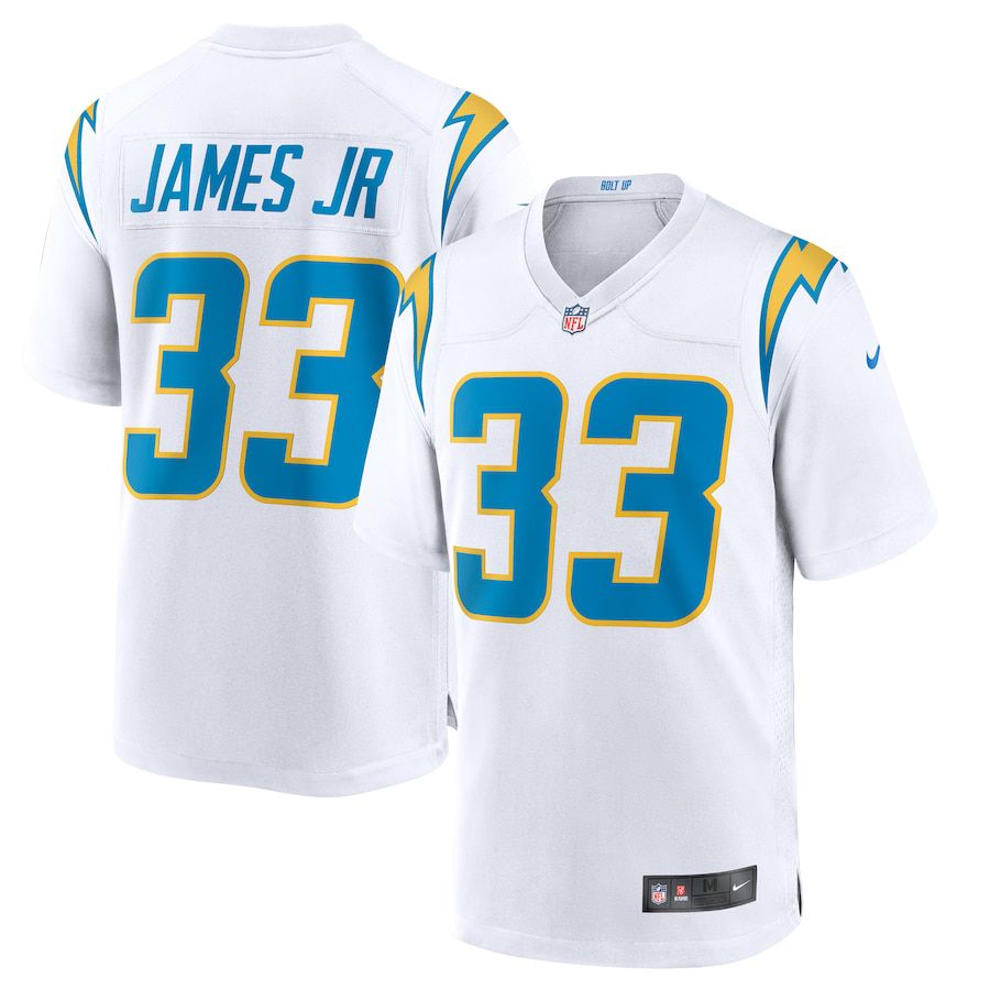 Men Los Angeles Chargers #33 Derwin James Nike White Game NFL Jersey->los angeles chargers->NFL Jersey
